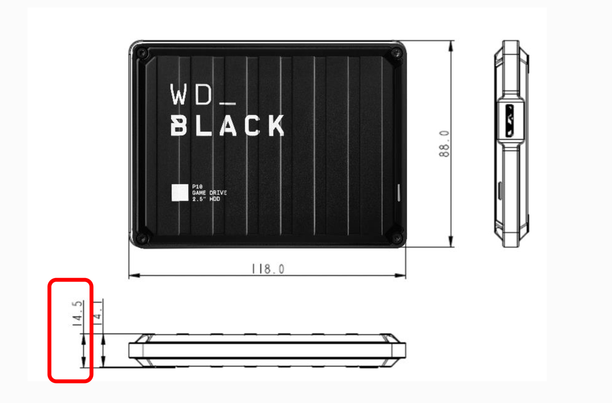 wd_black thay đổi thông tin kích thước sản phẩm