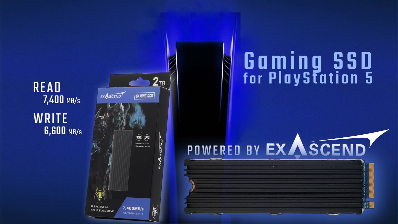 phân phối ổ cứng exascend ssd gaming cho pc và máy ps5