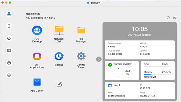 ứng dụng TNAS PC