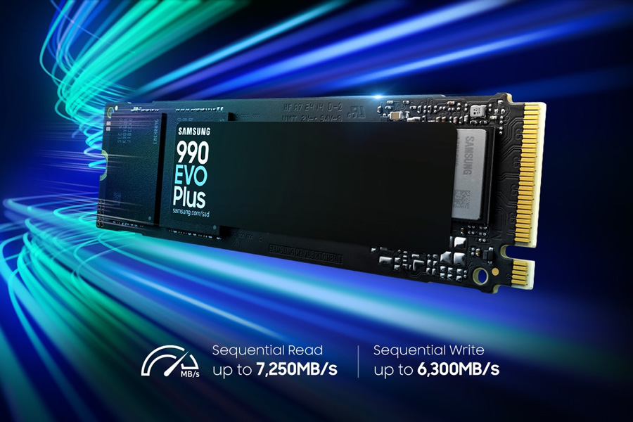 samsung 990 evo plus tốc độ đọc lên đến 7250mbps