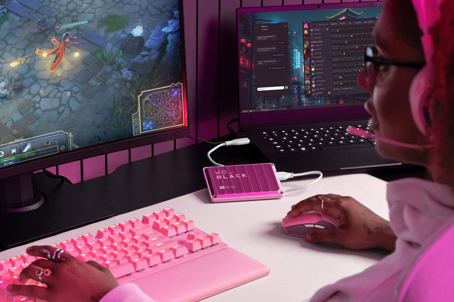hdd di động wd_black p10 pink game drive