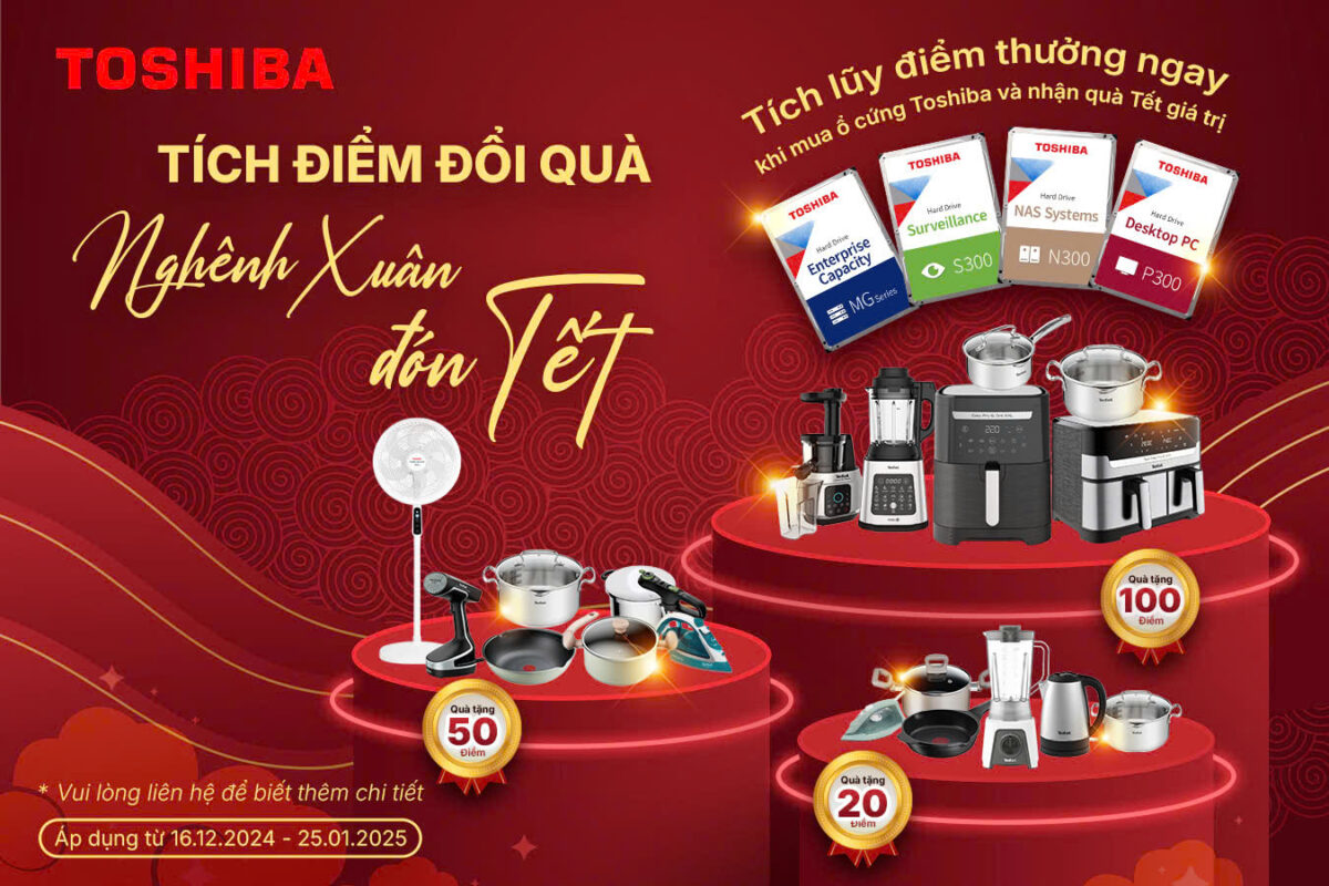 chương trình mua ổ cứng toshiba hdd tích điểm đổi quà tefal