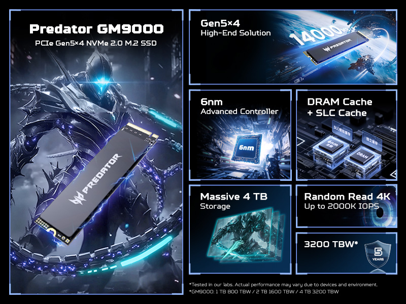ổ cứng ssd predator gm9000 pcie 5.0 x4 nvme 2.0