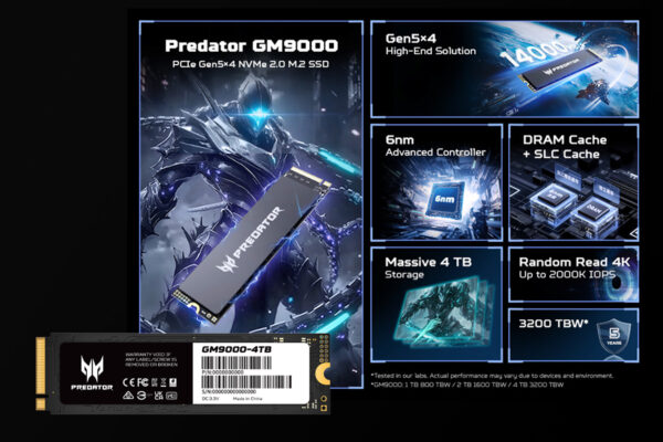 ổ cứng ssd predator gm9000 pcie 5x4 nvme 2.0