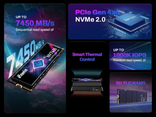 ổ cứng biwin black opal nv7400 ssd pcie 4.0 x4 nvme 2.0