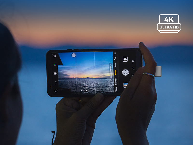 usb biwin ud400 hỗ trợ quay video 4k uhd trên điện thoại iphone