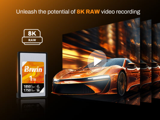 thẻ nhớ cfexpress type-a biwin ca400 quay video 8k raw