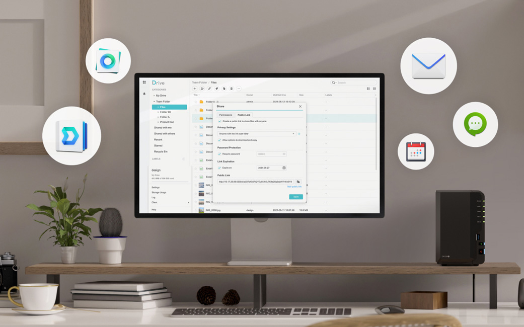 công cụ làm việc nhóm trên nas synology 2 khay