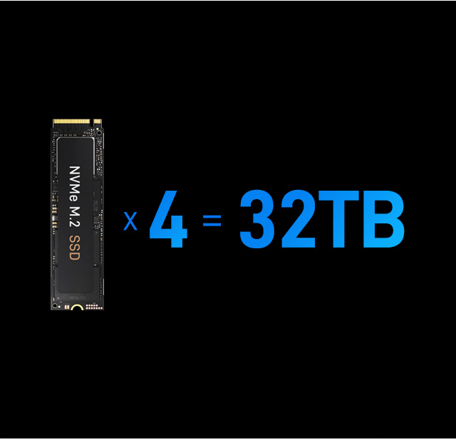 das 4 bay terramaster d4 ssd dung lượng đến 32tb