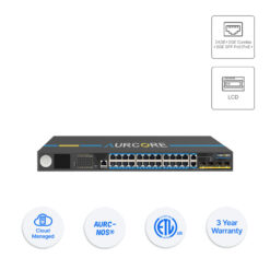 aurcore aes2011p enterprise switch 28-port