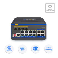 switch mạng công nghiệp 12 cổng aurcore ais2003p poe/poe+