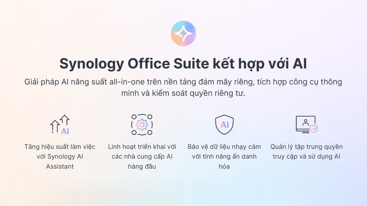 trợ lý AI trên Synology Office Suite