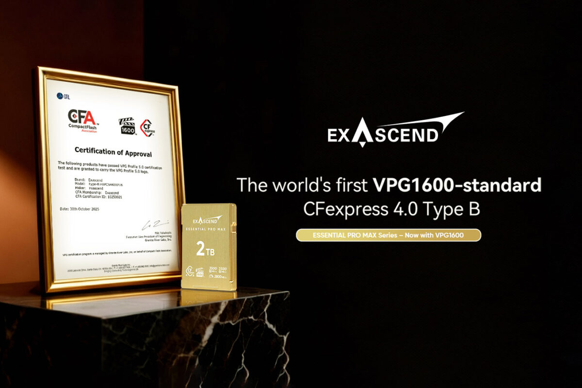 thẻ nhớ cfexpress type-b exascend essential pro max đầu tiên đạt vpg1600