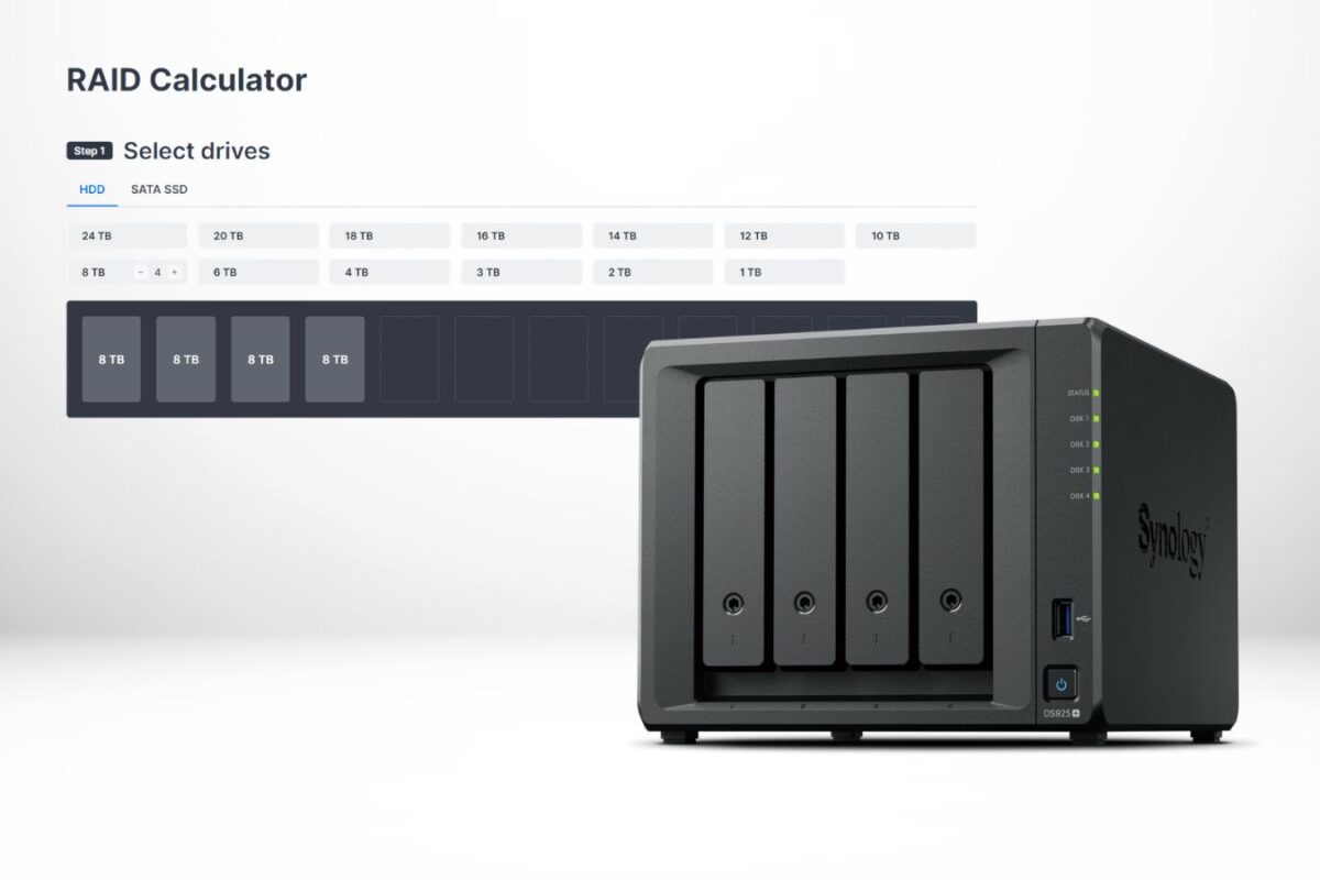 hướng dẫn sử dụng công cụ raid calculator của synology