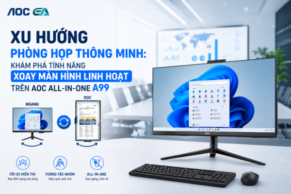 Tính Năng Xoay Màn Hình Linh Hoạt Trên AOC All-in-One A99